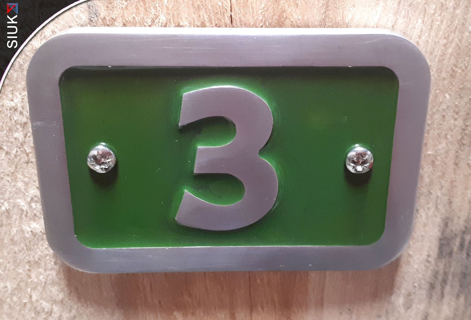 colour filled solid aluminium cast effect house number
