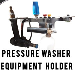 Pressure washer gun, lance, nozzle and snow foam bottle holder