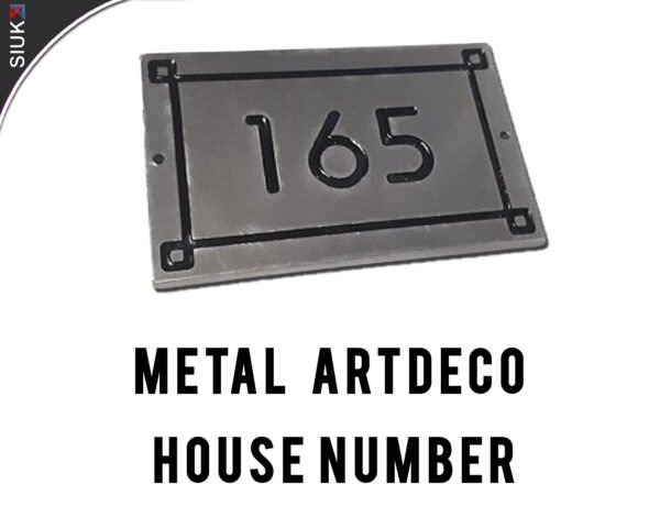 Art Deco themed house number