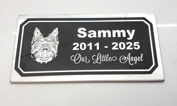 deep engraved pet memorial plaque
