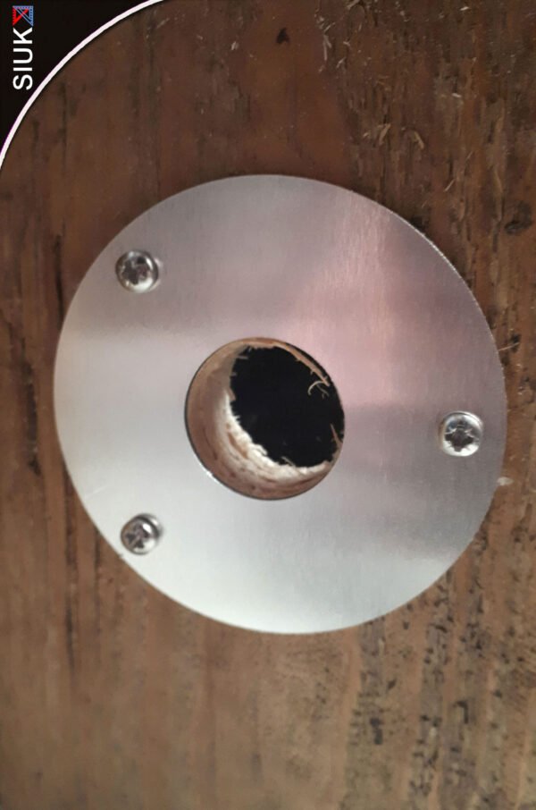 Squirrel Proof Bird Nest Box Protector Plate. Birdhouse Predator Guard. Anti Rodent Plate Birdbox. Round (Inc screws) - Image 4