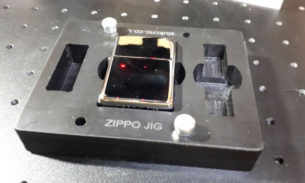 Engineering Plastic Zippo Lighter Jig Fixgture for fiber laser.