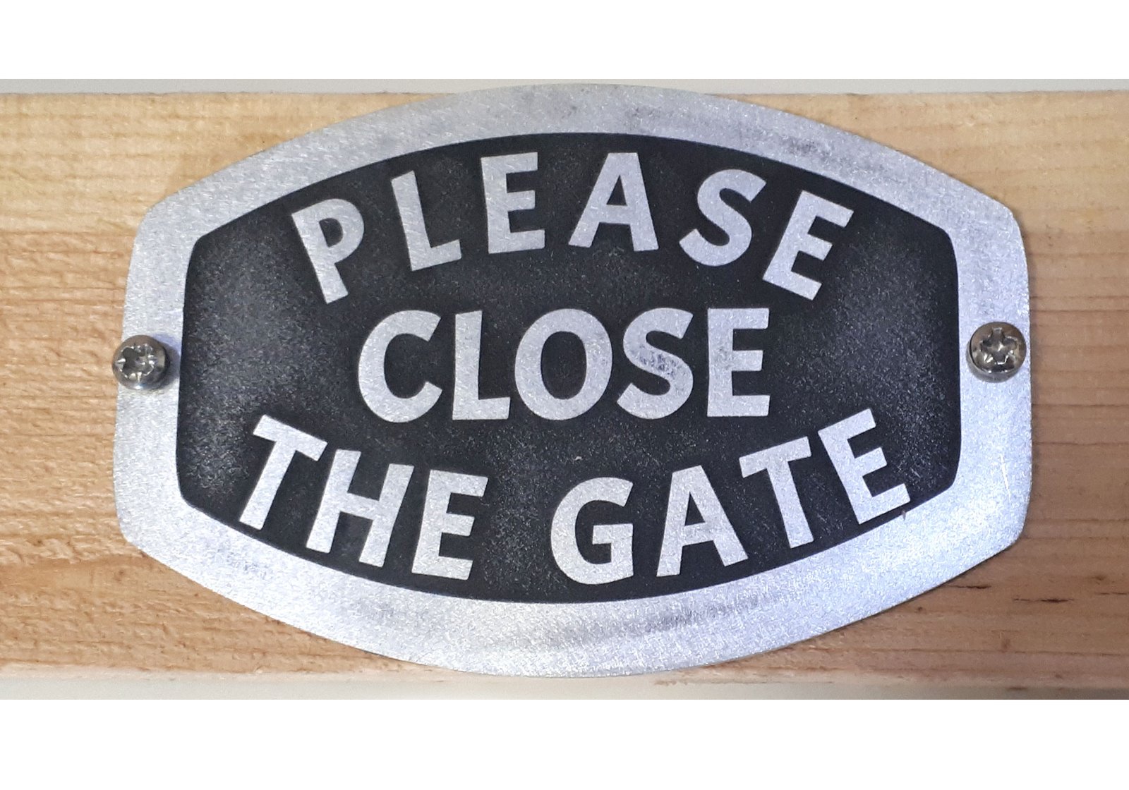 Solid Metal Please Close The Gate - Industrial Style, Rust Proof Aluminium - Image 3