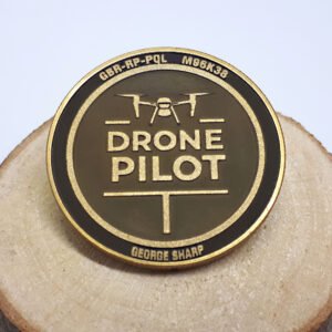 Solid Brass Drone Pilot Coin fully costimisable