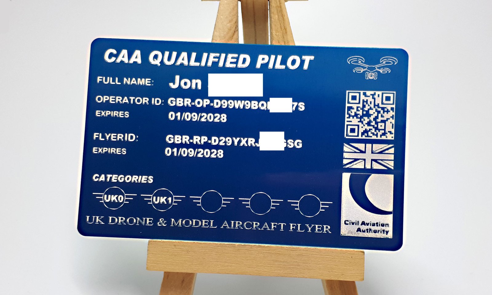 Premium Aluminium Drone Pilot ID Card - Image 2